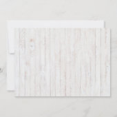 国の写真素朴日付のウェディングカードを保存 招待状 (裏面)