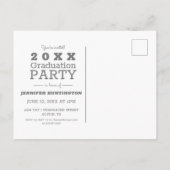 国の写真素朴2025卒業パーティーの招待 インビテーションポストカード (裏面)