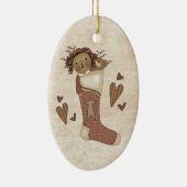 国の初期のストッキング セラミックオーナメント (右)