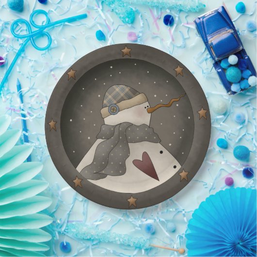 国の初期の雪だるま ペーパープレート (パーティー)