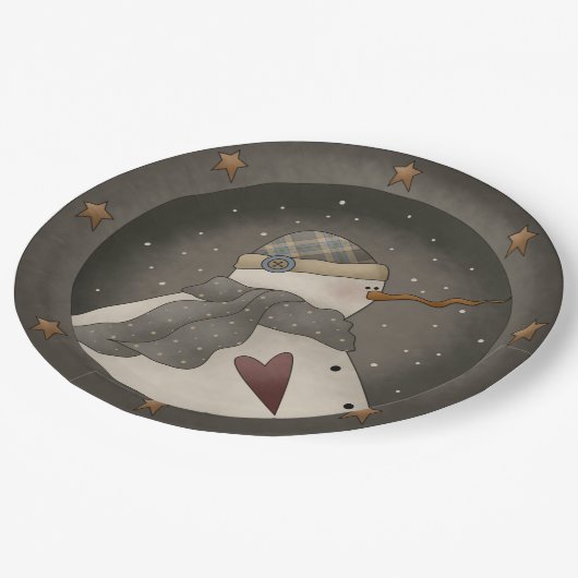 国の初期の雪だるま ペーパープレート (アングル)