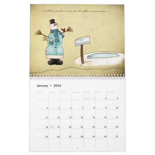 国の単にカレンダー カレンダー (1月 2026)