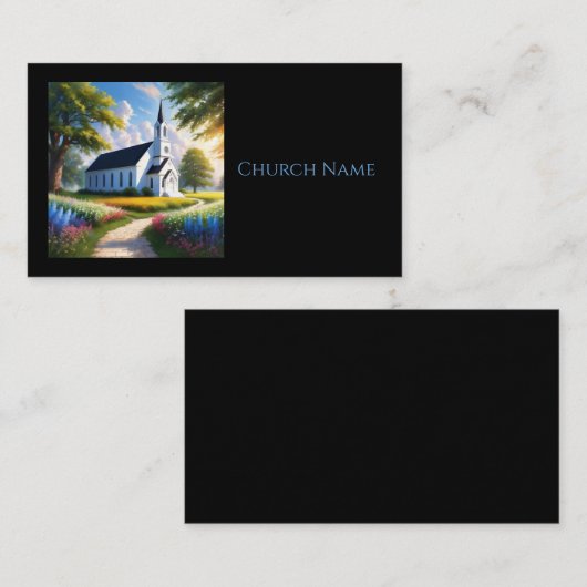 国の古風な教会 名刺 (正面/裏面)