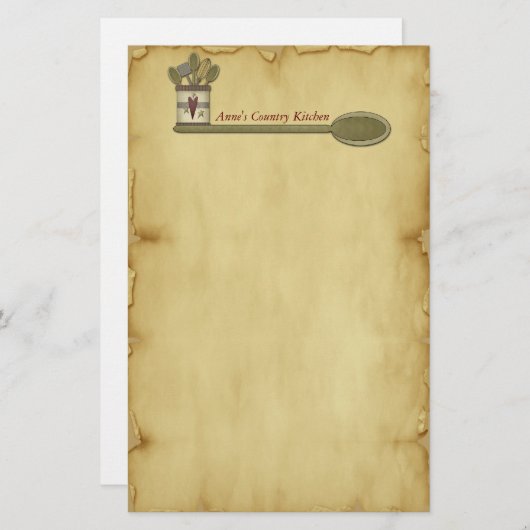 国の台所羊皮紙の文房具 便箋 (正面/裏面)