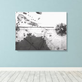 国の地図 キャンバスプリント (インサイチュ (ウッドフロア))