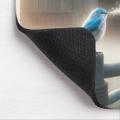 国の垣根で歌うブルーバード マウスパッド (コーナー)