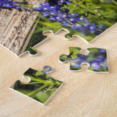 国の塀のまわりのテキサス州Bluebonnets ジグソーパズル (側面)