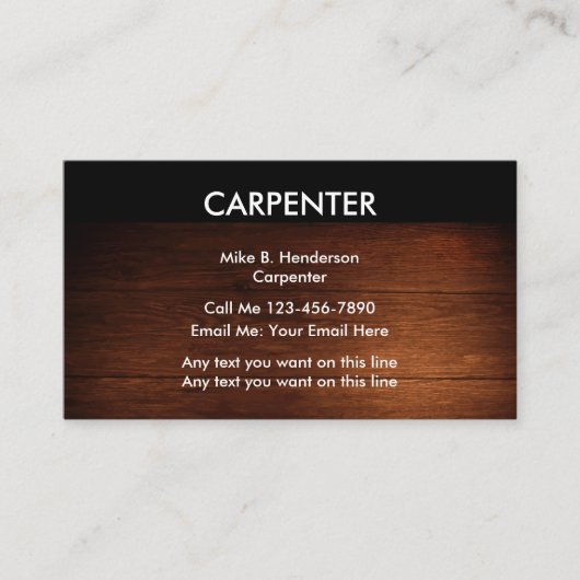 国の大工の名刺 名刺 (正面)