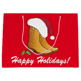 国の女性のカーボーイの帽子は幸せな休日を追い出します ラージペーパーバッグ