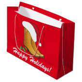 国の女性のカーボーイの帽子は幸せな休日を追い出します ラージペーパーバッグ (正面アングル)