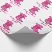 国の女性のカーボーイはカスタマイズ可能な帽子の誕生日を追い出します ラッピングペーパー (角)