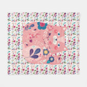 国の子猫 フリースブランケット (正面(横))