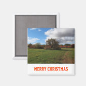 国の平和な風景の写真クリスマス マグネット (正面/裏面)