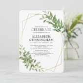 国の幾何学的な水彩画の群葉の記念物 招待状 (スタンド正面)