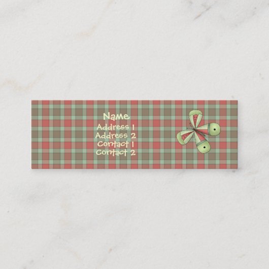 国の庭の蝶Profilecard スキニー名刺 (正面)