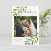 国の庭園の結婚式写真ありがとう サンキューカード (スタンド正面)