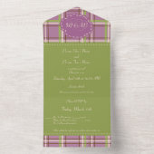 国の庭園の結婚式 オールインワン招待状 (内側)