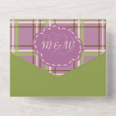 国の庭園の結婚式 オールインワン招待状 (裏面)