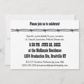 国の恋人の女の子の卒業生のデニムのジーンのスタイル 招待状 (裏面)