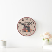 国の感謝祭の柱時計 ラウンド壁時計 (ホーム)