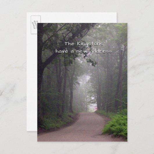 国の新しい住所はがきに移動 案内ポストカード (正面/裏面)