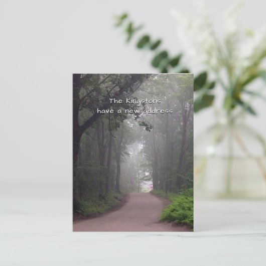 国の新しい住所はがきに移動 案内ポストカード (スタンド正面)