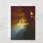 国の日の出の木のシルエットの結婚式招待状 招待状 (裏面)