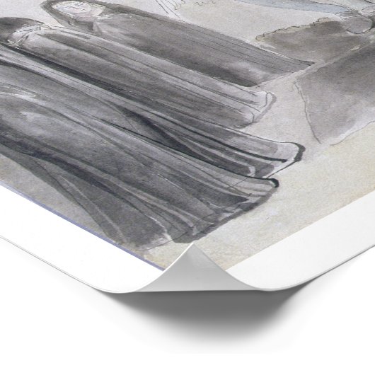 「国の書教会の庭での哀歌」、デザイン1 ポスター (角)