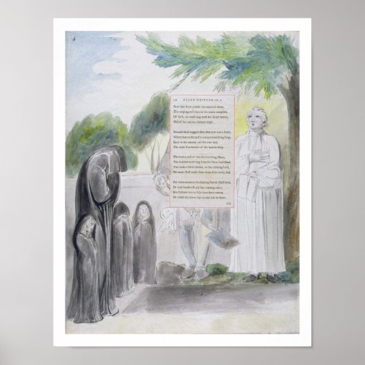 「国の書教会の庭での哀歌」、デザイン1 ポスター (正面)