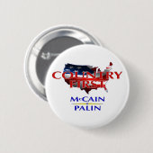 国の最初のMcCain Palinの2008年のコレクターのピン 缶バッジ (正面&裏面)