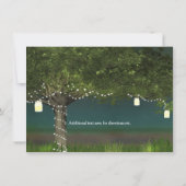 国の木素朴の文字列ライトリハーサルディナー 招待状 (裏面)