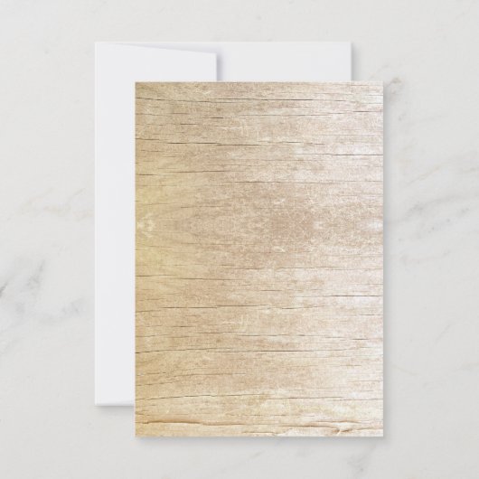 国の木素朴材ハート結婚式RSVPカード 出欠カード (裏面)