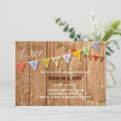 国の木製の旗布の引っ越し祝いパーティーのパーティの招待状 招待状 (スタンド正面)