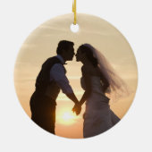 国の木製の素朴な冬の花の新しい祖父母 セラミックオーナメント (裏面)