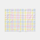 国の格子縞のパステル調のベビーシャワーのお母さんの乳児 フリースブランケット (正面(横))