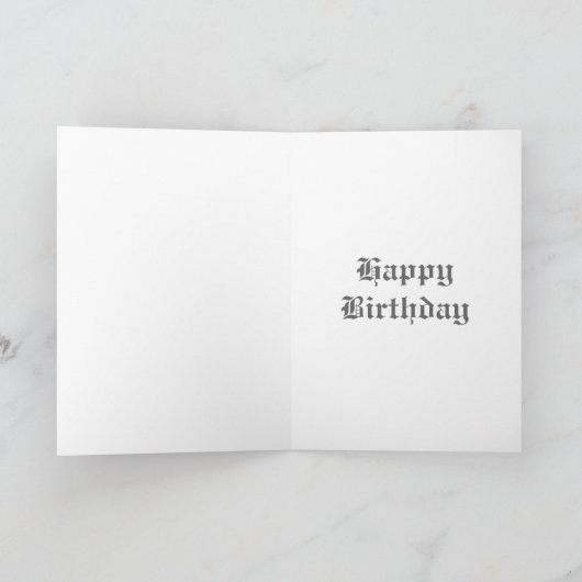 国の歩行のハッピーバースデー カード (内部)