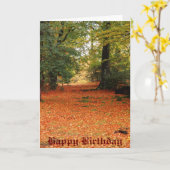 国の歩行のハッピーバースデー カード (黄色い花)