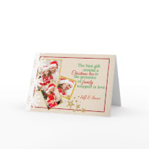 国の段フェイクボール写真クリスマスカード