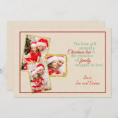 国の段フェイクボール写真クリスマスカード シーズンカード (正面/裏面)