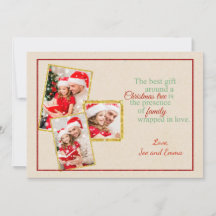 国の段フェイクボール写真クリスマスカード