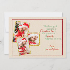 国の段フェイクボール写真クリスマスカード シーズンカード