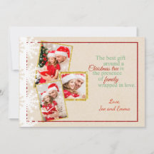 国の段フェイクボール写真クリスマスカード