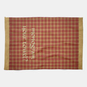 国の煉瓦マスタードのアメリカ人のMoJoのフランスのな台所 キッチンタオル (横)