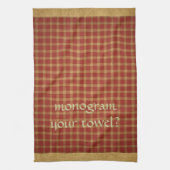 国の煉瓦マスタードのアメリカ人のMoJoのフランスのな台所 キッチンタオル (縦)