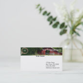 国の生存赤い納屋の投げ縄のモノグラムヘッダー 名刺 (スタンド正面)