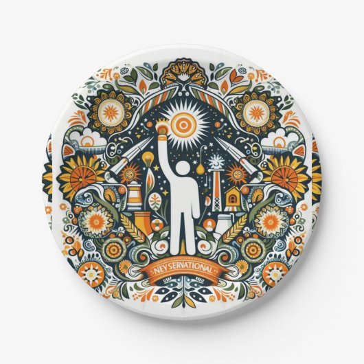 国の省エネの日を祝う ペーパープレート (正面)