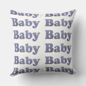 国の空色のギンガムの子供部屋の枕 クッション (裏面)