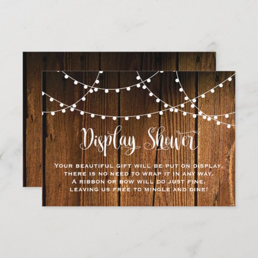 国の素朴なひもライト表示シャワーの挿入物 エンクロージャーカード (正面/裏面)