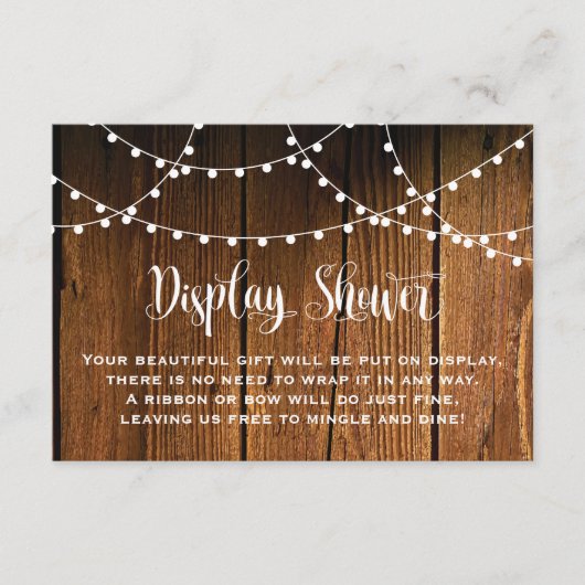 国の素朴なひもライト表示シャワーの挿入物 エンクロージャーカード (正面)