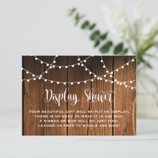 国の素朴なひもライト表示シャワーの挿入物 エンクロージャーカード (スタンド正面)